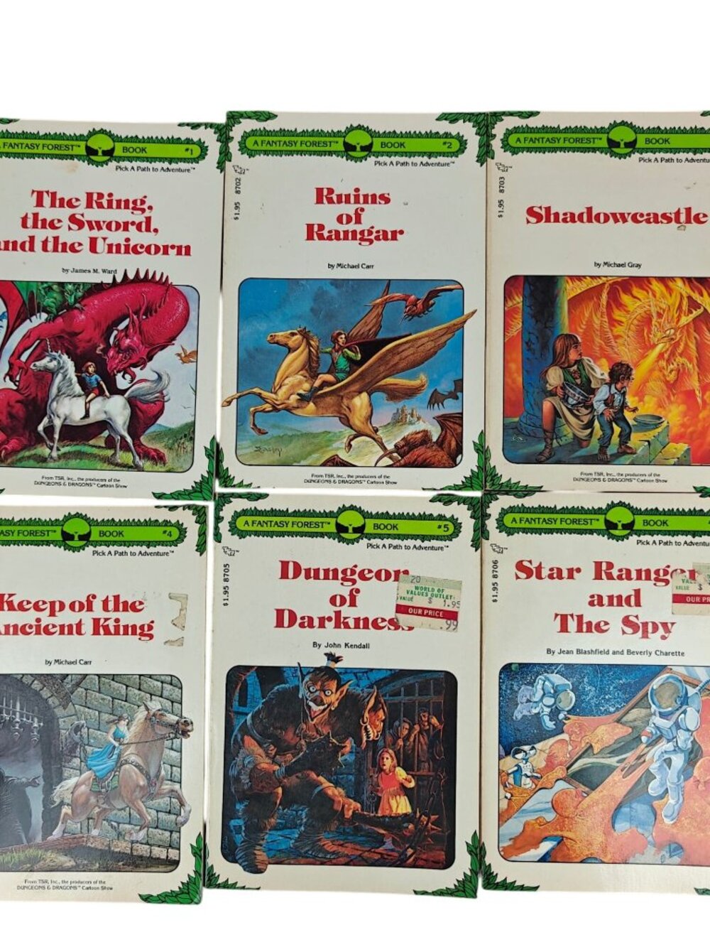 A Fantasy Forest Book Set Of 6 Paperbacks #1-6 Dungeons and Dragons 1983